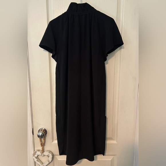 Hugo Boss Elegant Black Dress with Ties at Neck - Picture 7 of 12